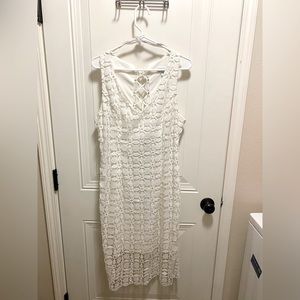 White laced dress size 16